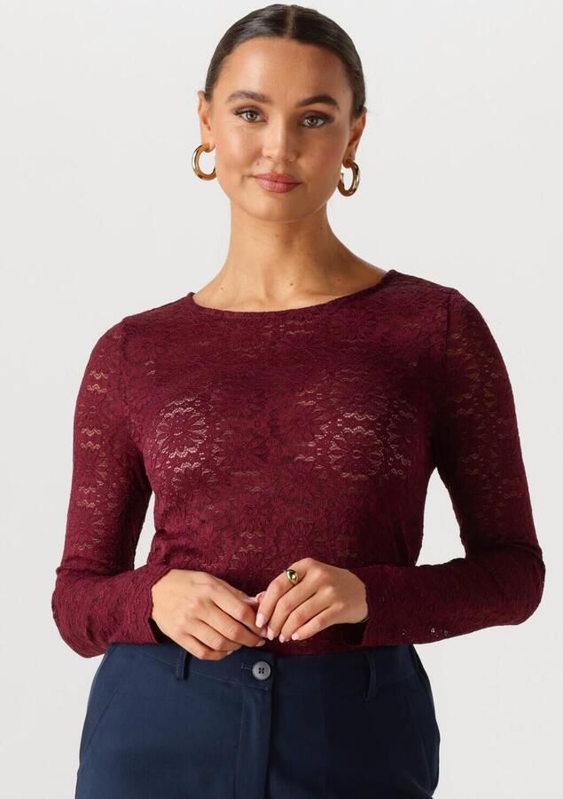 YDENCE Dames Tops & T-shirts Top Loiza Bordeaux - Foto 4