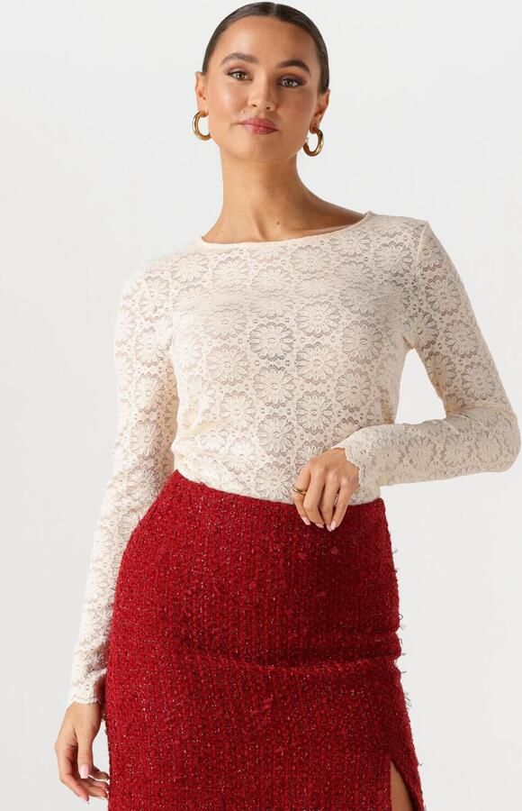 YDENCE Dames Tops & T-shirts Top Loiza Creme - Foto 4