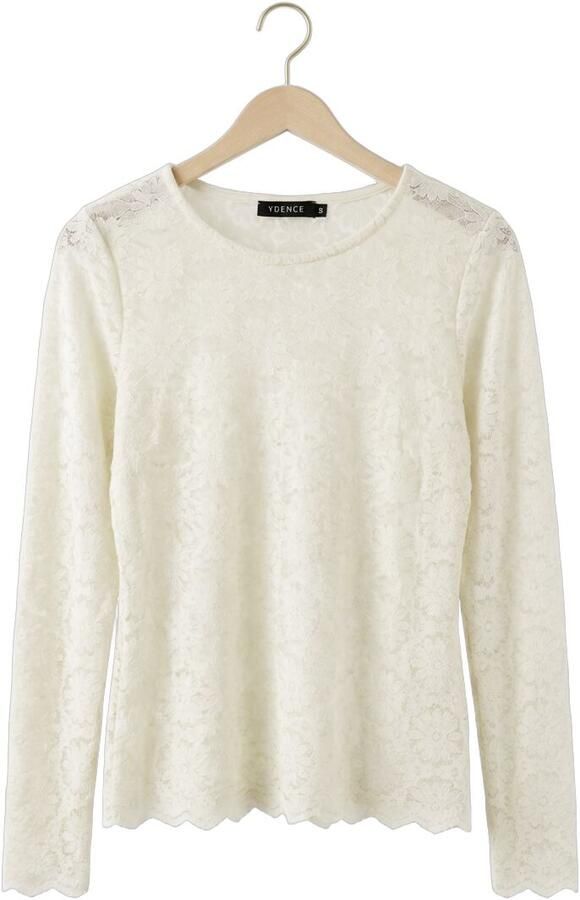 YDENCE Dames Tops & T-shirts Top Loiza Creme - Foto 4