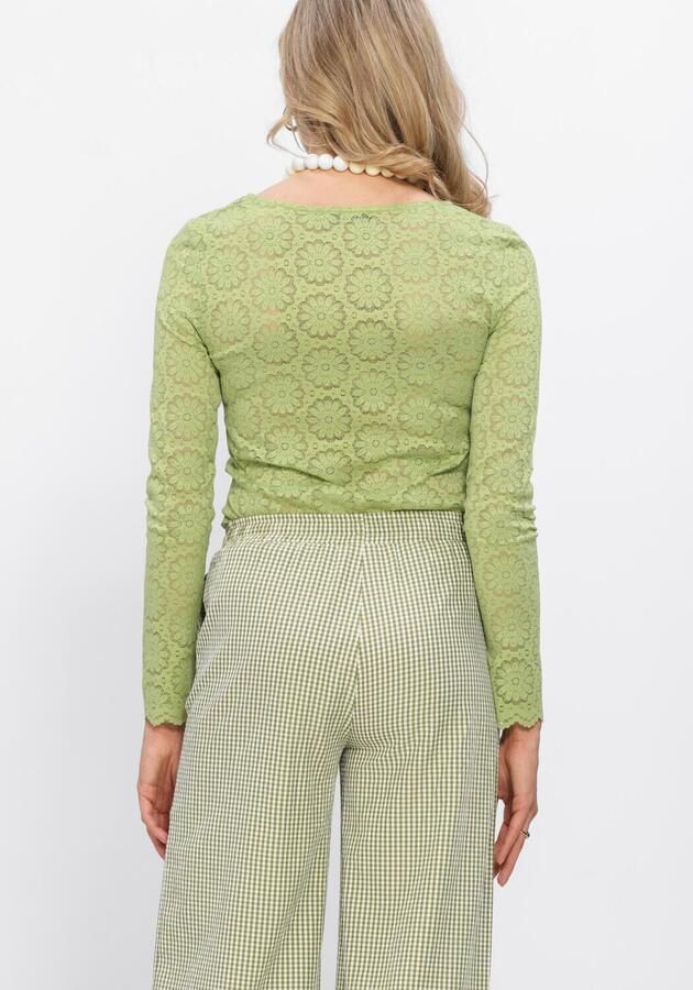 YDENCE Dames Tops & T-shirts Top Loiza Groen - Foto 3