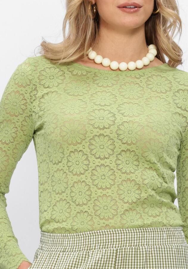 YDENCE Dames Tops & T-shirts Top Loiza Groen - Foto 2