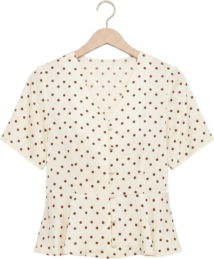 YDENCE Dames Tops & T-shirts Top Luna Ecru - Foto 2
