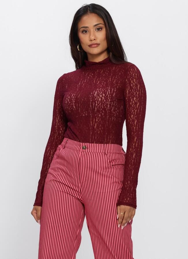 YDENCE Dames Tops & T-shirts Top Roberta Bordeaux