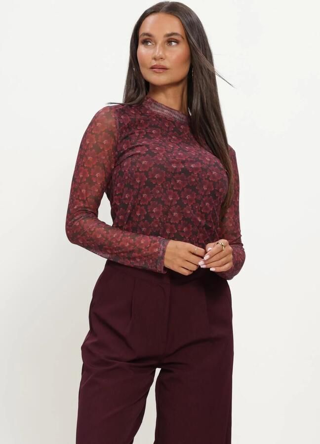 YDENCE Dames Tops & T-shirts Top Willemijn Bordeaux