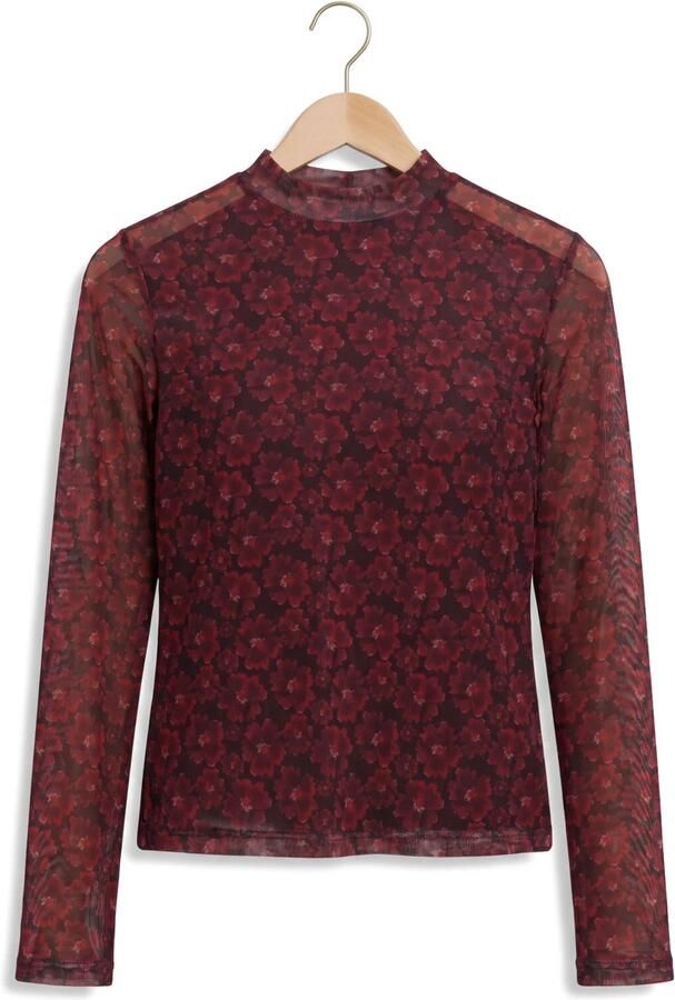 YDENCE Dames Tops & T-shirts Top Willemijn Bordeaux - Foto 4