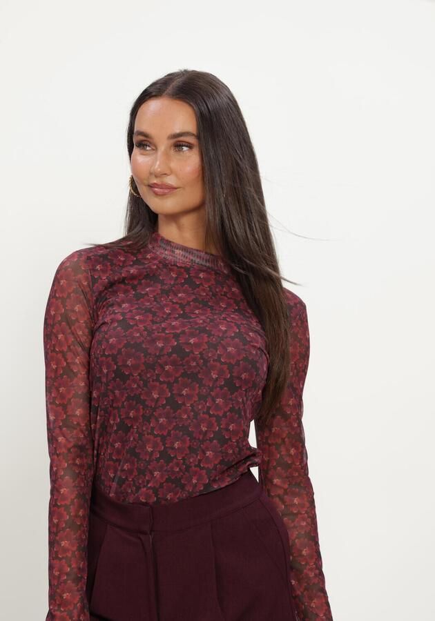 YDENCE Dames Tops & T-shirts Top Willemijn Bordeaux - Foto 3