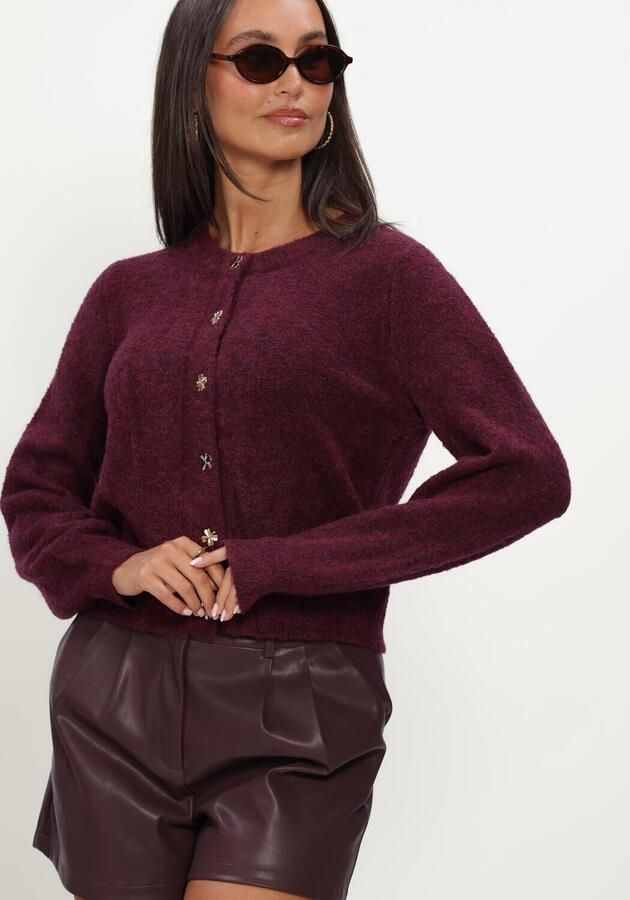 YDENCE Dames Truien & Vesten Cardigan Eden Bordeaux - Foto 3