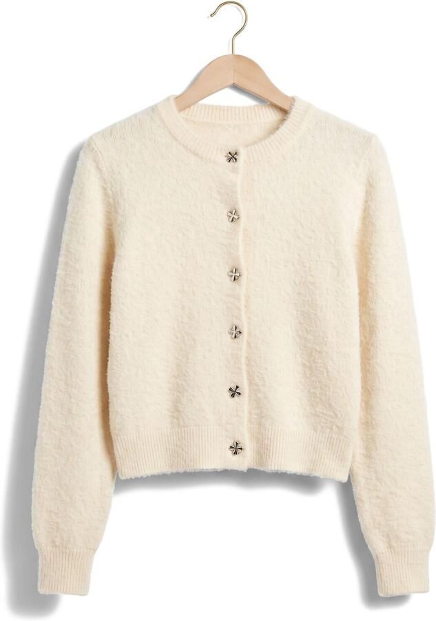 YDENCE Dames Truien & Vesten Cardigan Eden Creme - Foto 2