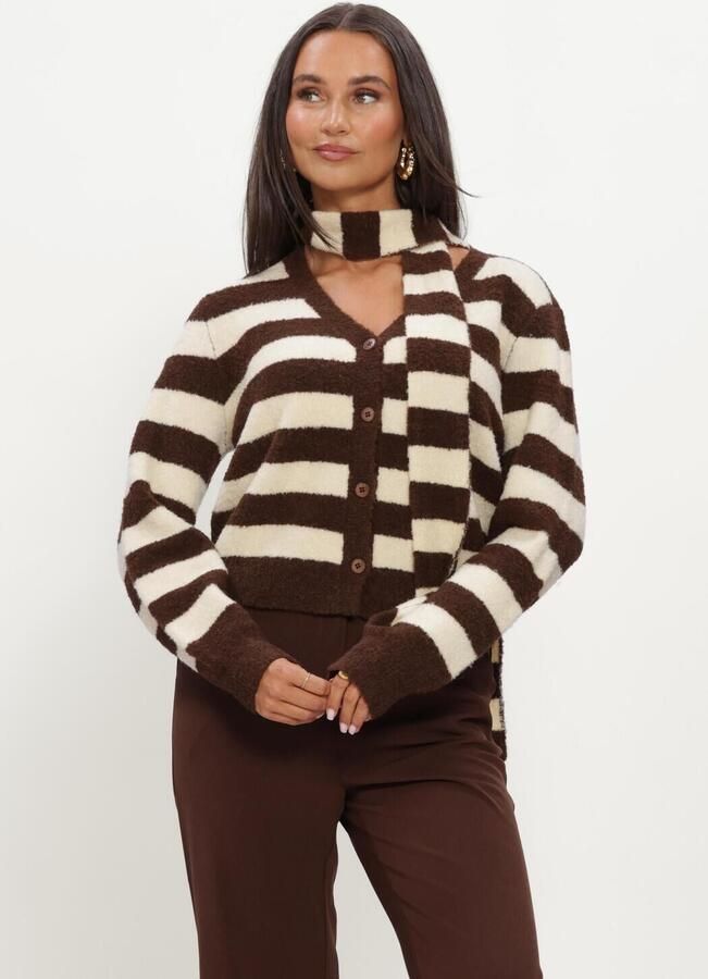 YDENCE Dames Truien & Vesten Cardigan Felicity Ecru