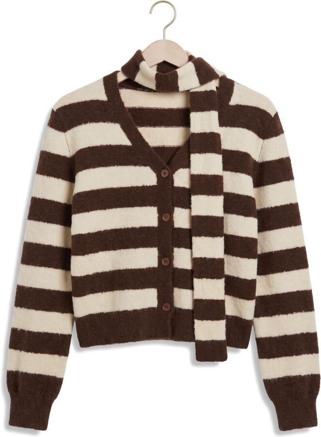 YDENCE Dames Truien & Vesten Cardigan Felicity Ecru - Foto 2