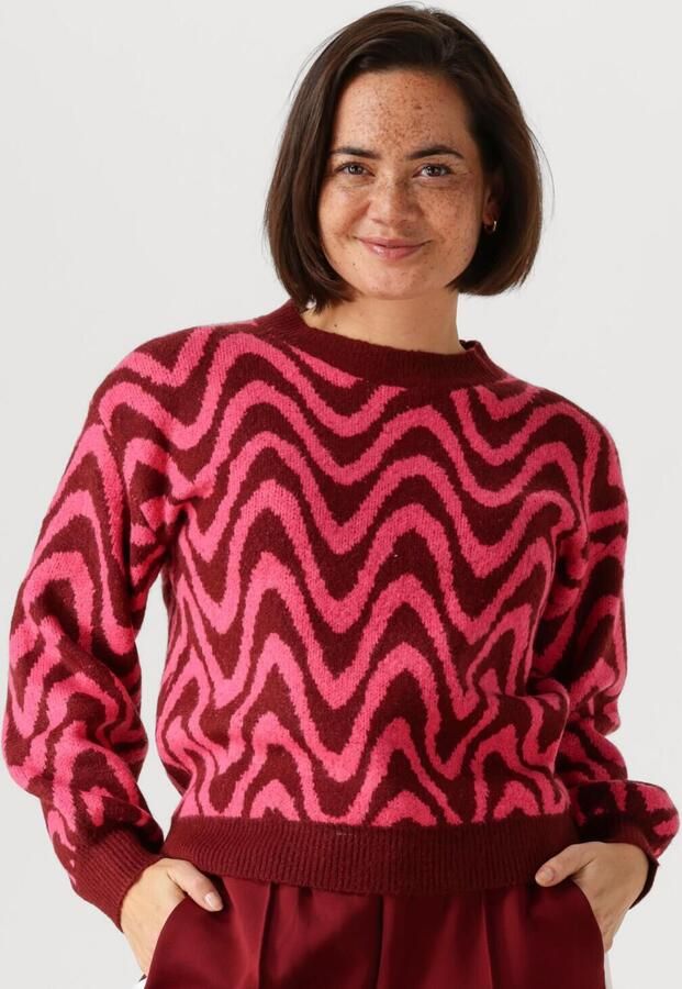 YDENCE Dames Truien & Vesten Knitted Sweater Blaise Roze - Foto 4
