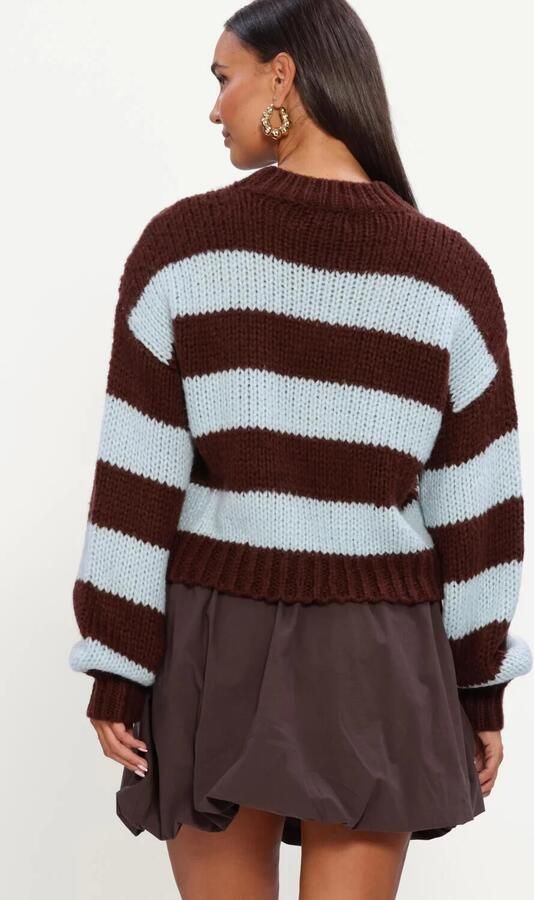 YDENCE Dames Truien & Vesten Knitted Sweater Brianna Paars - Foto 5