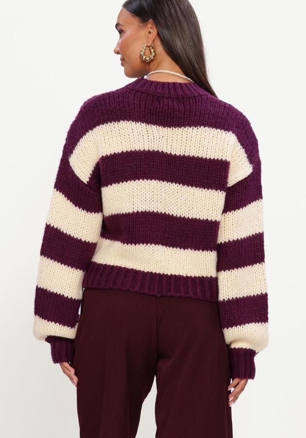 YDENCE Dames Truien & Vesten Knitted Sweater Brianna Paars - Foto 6