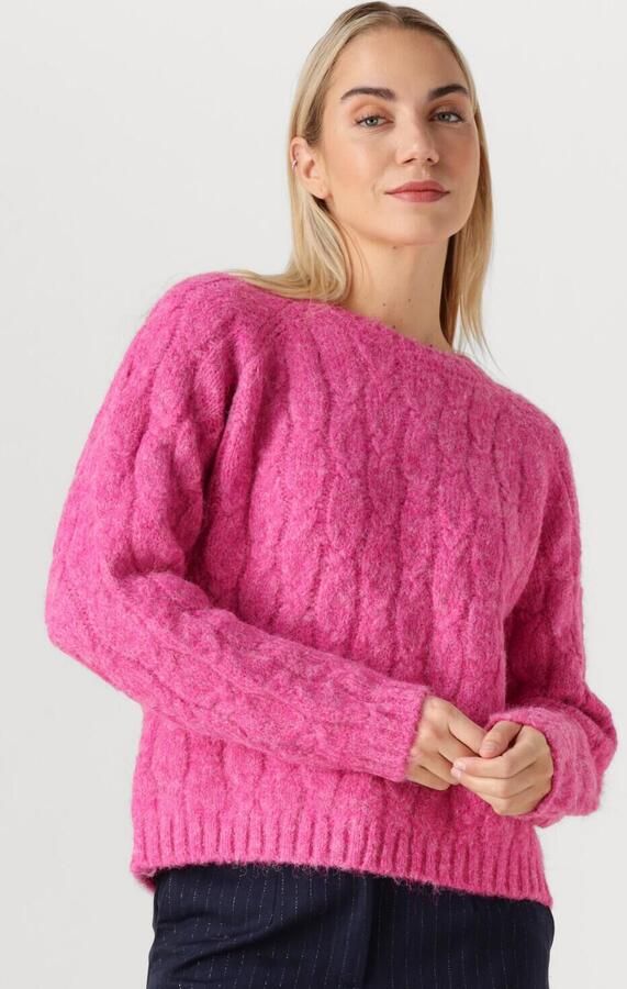 YDENCE Dames Truien & Vesten Knitted Sweater Fiene Roze - Foto 4