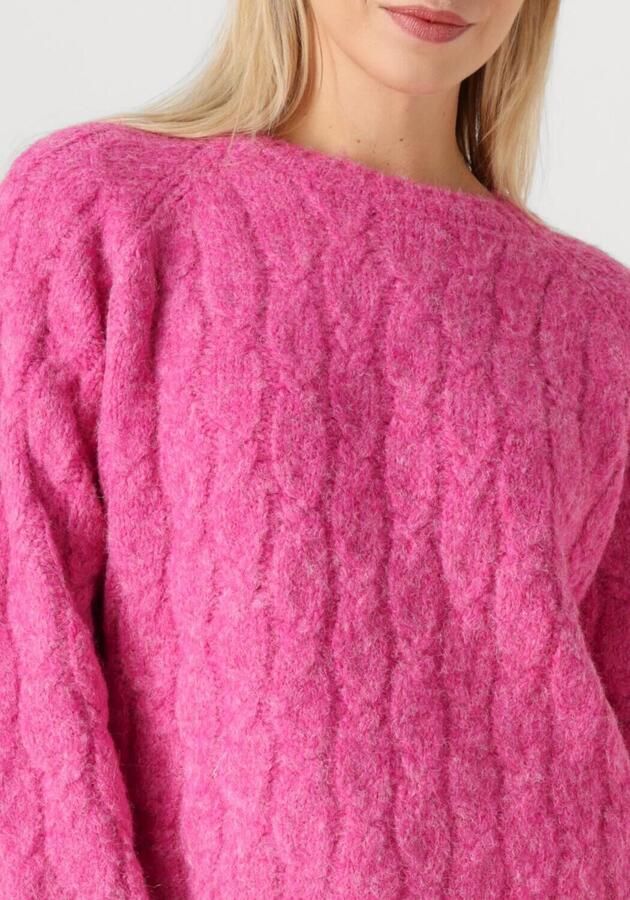 YDENCE Dames Truien & Vesten Knitted Sweater Fiene Roze - Foto 2