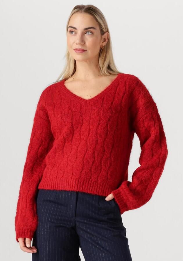 YDENCE Dames Truien & Vesten Knitted Sweater Jessie Rood - Foto 4
