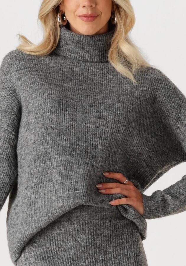 YDENCE Dames Truien & Vesten Knitted Sweater Lil Grijs - Foto 3