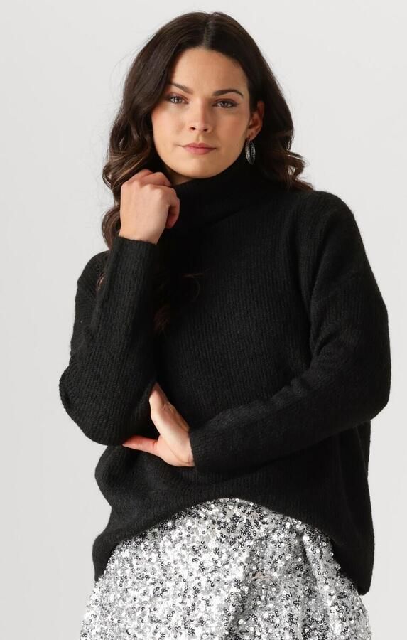 YDENCE Dames Truien & Vesten Knitted Sweater Lil Zwart - Foto 4