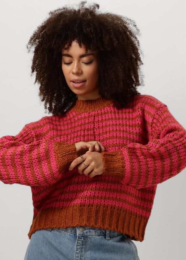YDENCE Dames Truien & Vesten Knitted Sweater Pippa Roze - Foto 4