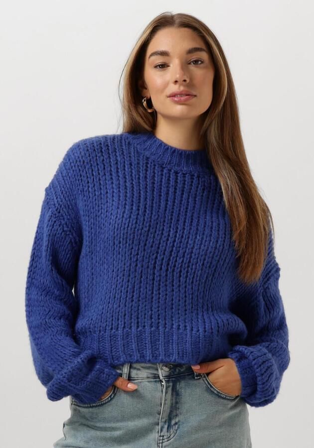 YDENCE Dames Truien & Vesten Knitted Sweater Soraya Blauw - Foto 4