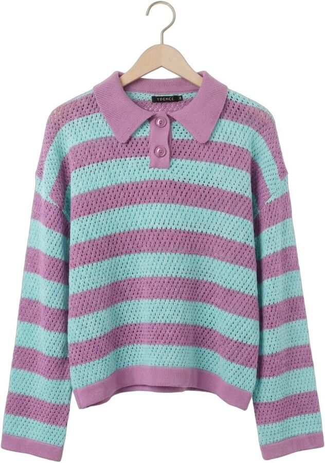 YDENCE Dames Truien & Vesten Knitted Top Agnes Lila - Foto 2