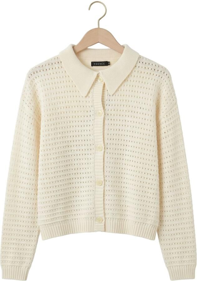 YDENCE Dames Truien & Vesten Knitted Top Clara Creme - Foto 2