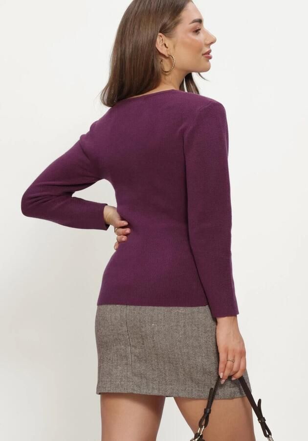 YDENCE Dames Truien & Vesten Knitted Top Daisy Paars - Foto 3