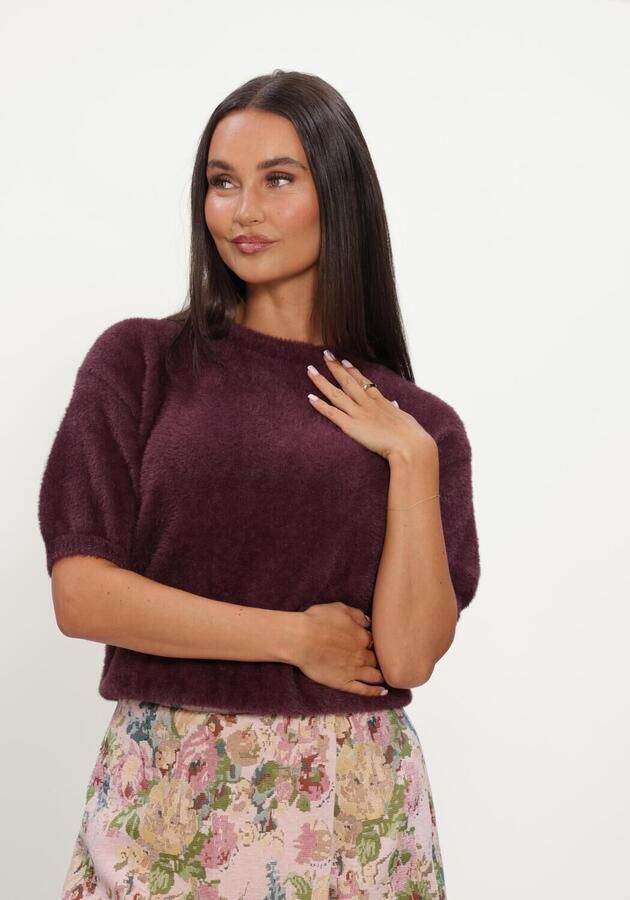 YDENCE Dames Truien & Vesten Knitted Top Mary Bordeaux - Foto 4