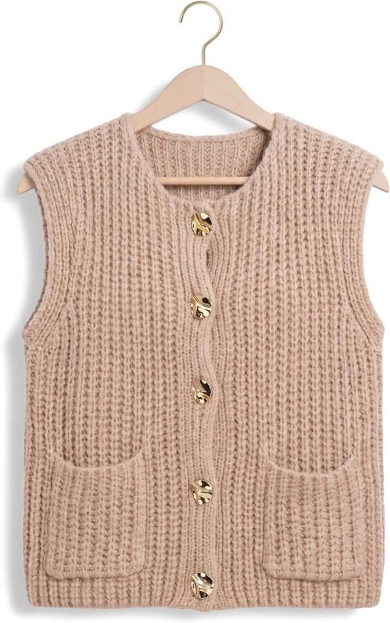 YDENCE Dames Truien & Vesten Spencer Rhoda Beige - Foto 4