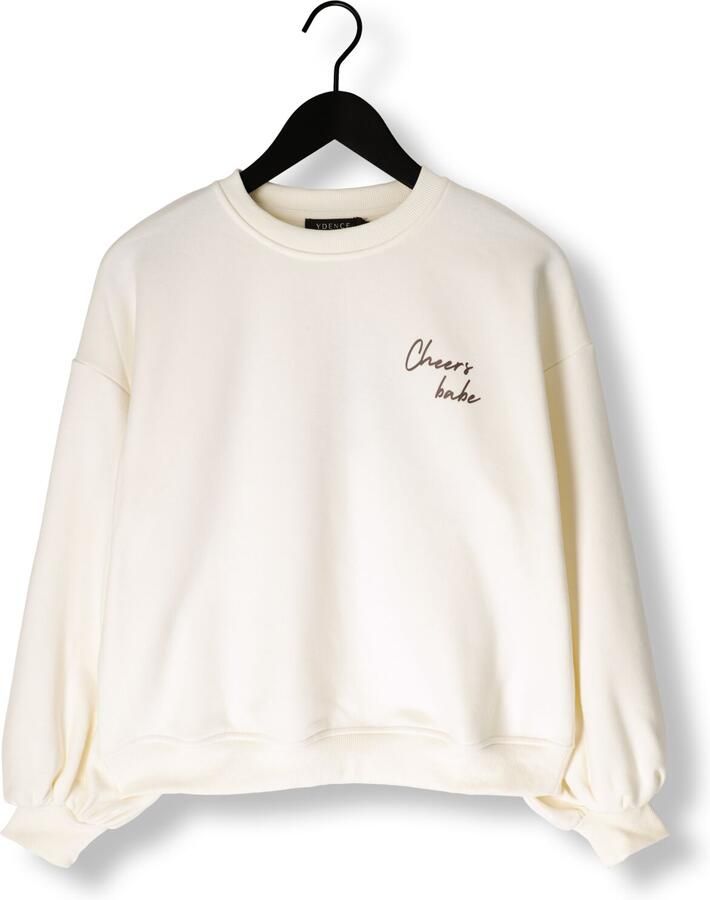 YDENCE Dames Truien & Vesten Sweater Cheers Babe Creme