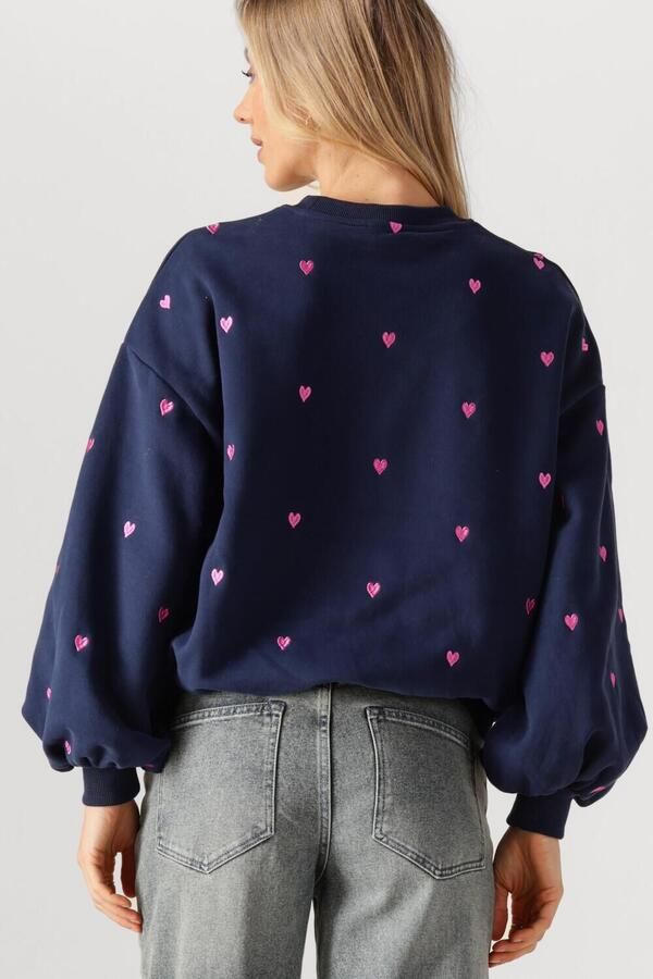 YDENCE Dames Truien & Vesten Sweater Hearts Donkerblauw - Foto 3