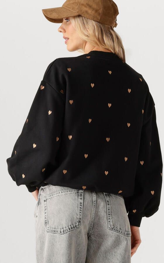 YDENCE Dames Truien & Vesten Sweater Hearts Zwart - Foto 3