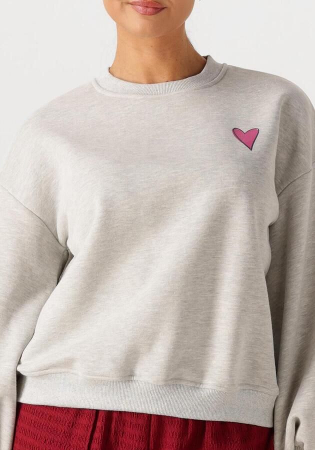 YDENCE Dames Truien & Vesten Sweater Love Letter Lichtgrijs - Foto 2
