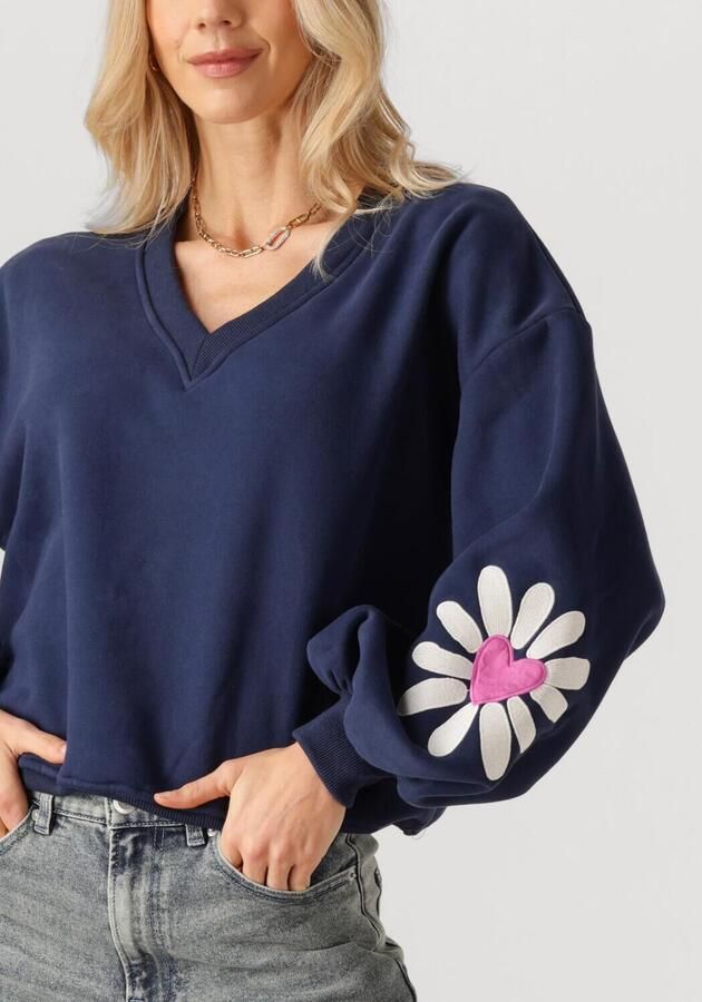 YDENCE Dames Truien & Vesten Sweater Madelief Donkerblauw - Foto 2