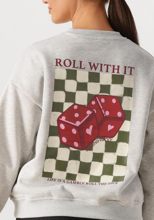 YDENCE Dames Truien & Vesten Sweater Roll With It Lichtgrijs - Foto 2