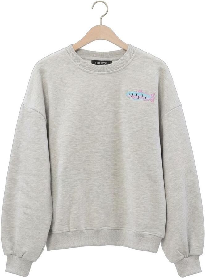 YDENCE Dames Truien & Vesten Sweater True Catch Lichtgrijs - Foto 2