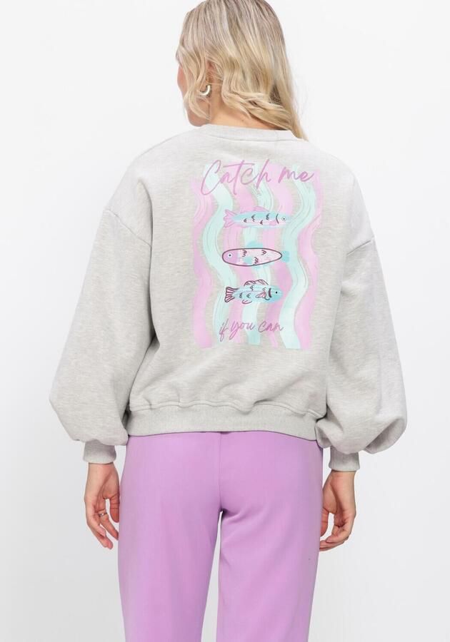 YDENCE Dames Truien & Vesten Sweater True Catch Lichtgrijs - Foto 3