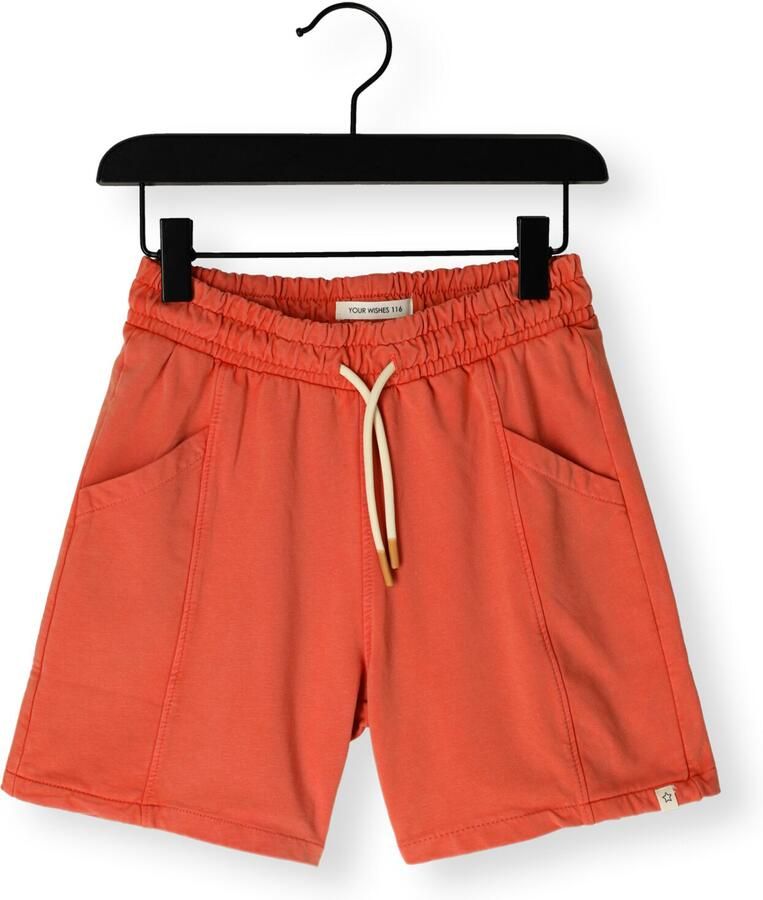 YOUR WISHES Jongens Broeken Garment Dye Relaxed Shorts Oranje