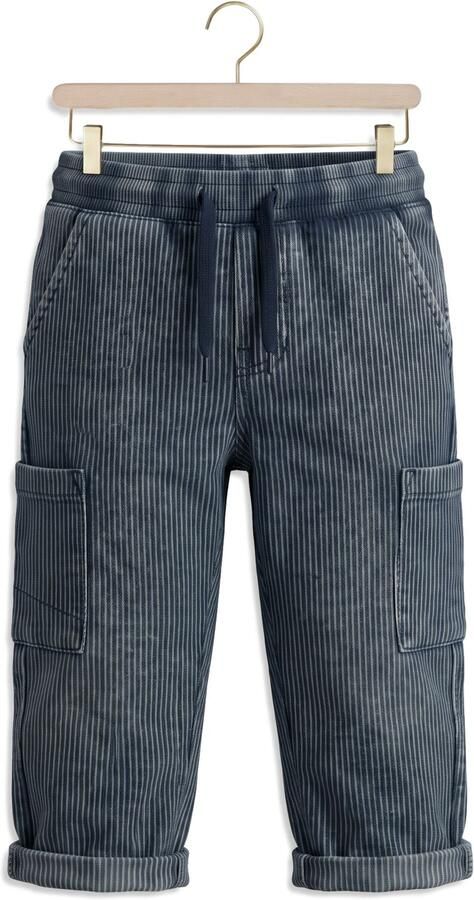 YOUR WISHES Jongens Broeken Washed Rib Straight Jogger Blauw