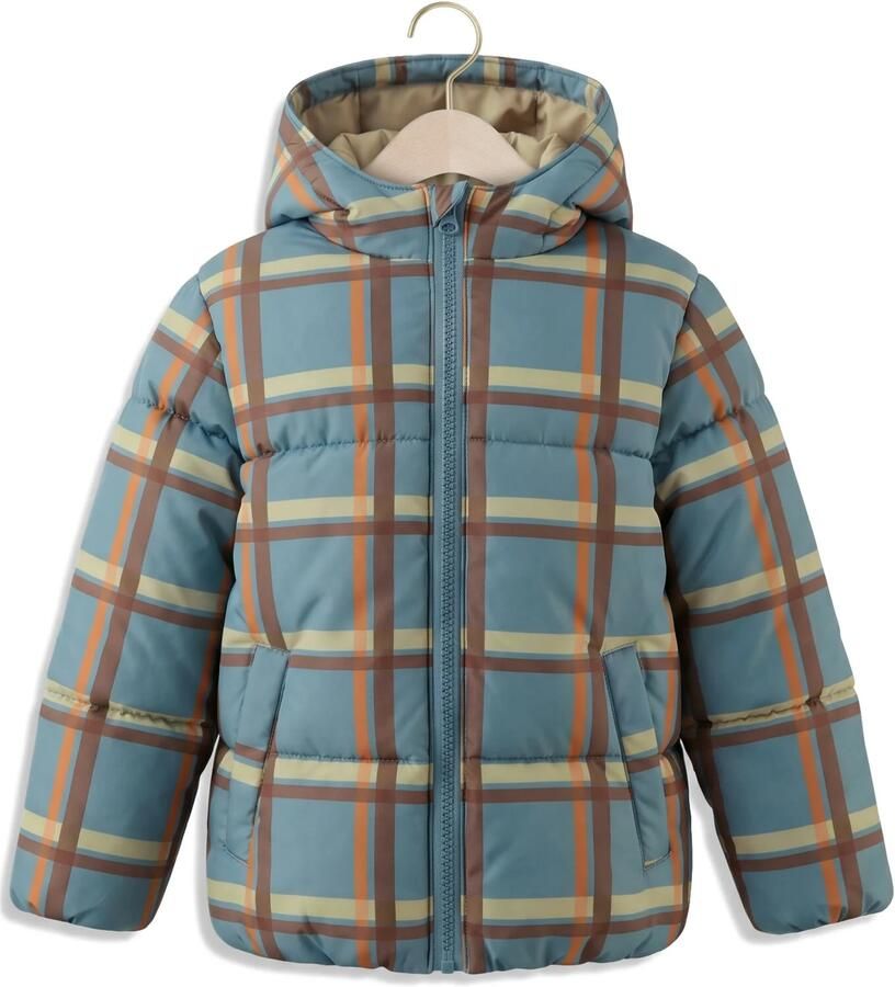 YOUR WISHES Jongens Jassen Check Puffer Coat Blauw