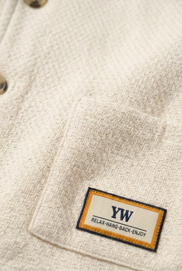 YOUR WISHES Jongens Overhemden Melange Overshirt Ecru - Foto 3
