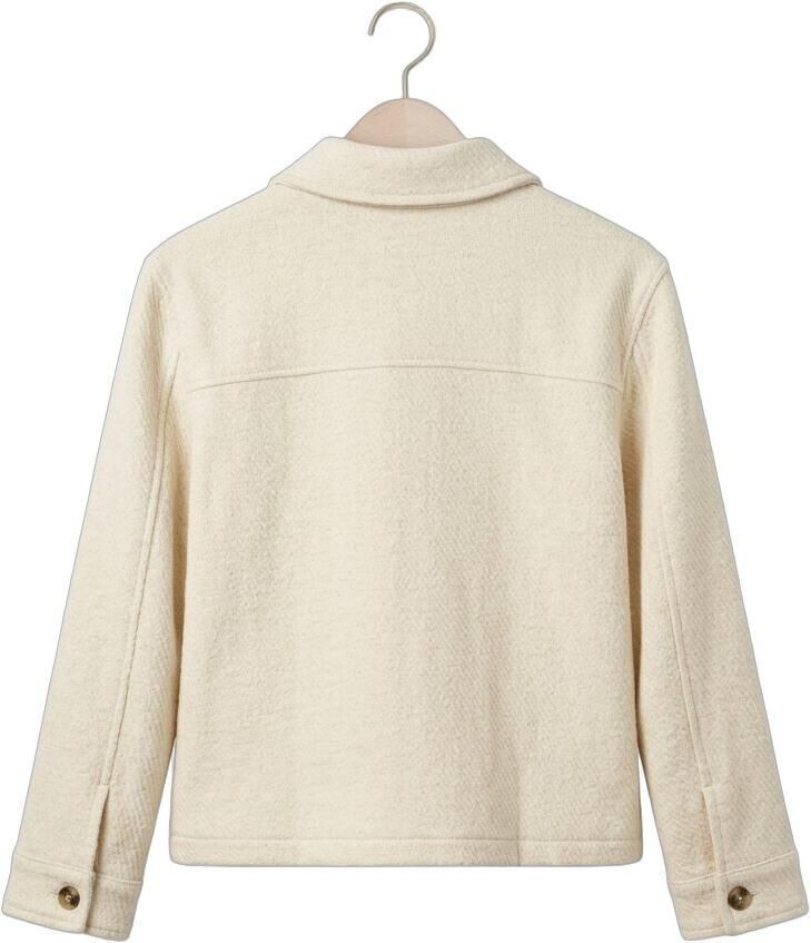 YOUR WISHES Jongens Overhemden Melange Overshirt Ecru - Foto 2