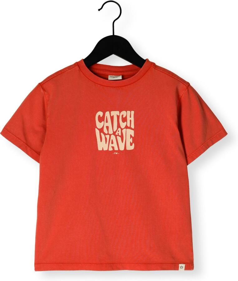 YOUR WISHES Jongens Polo's & T-shirts Garment Dye Wide Tee Oranje