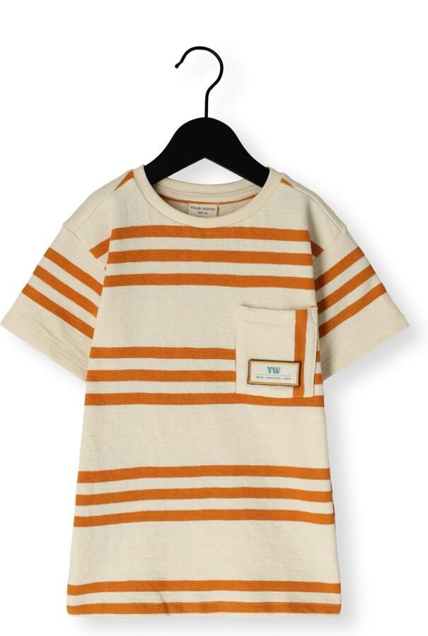 YOUR WISHES Jongens Polo's & T-shirts Triad Stripe Oversized Tee Ecru