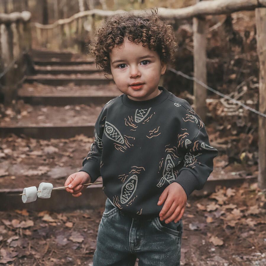 YOUR WISHES Jongens Truien & Vesten Canoe Relaxed Sweater Donkergrijs