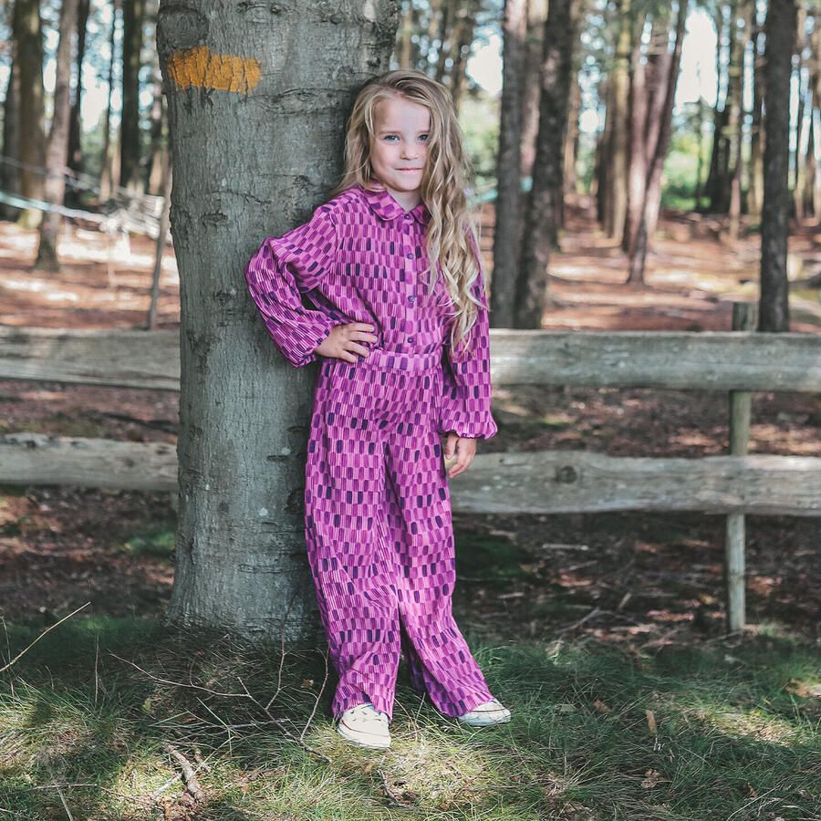 YOUR WISHES Meisjes Broeken Carre Wide Leg Pants Paars