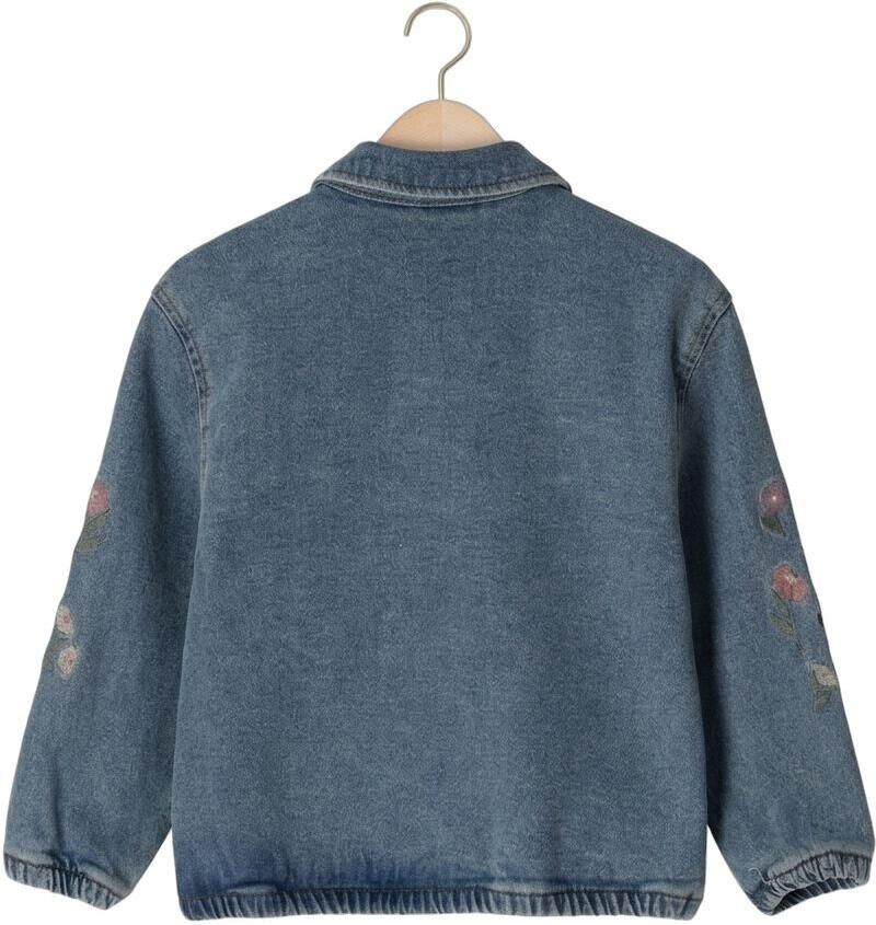 Your Wishes gebloemde spijkerjas medium blue denim - Foto 2