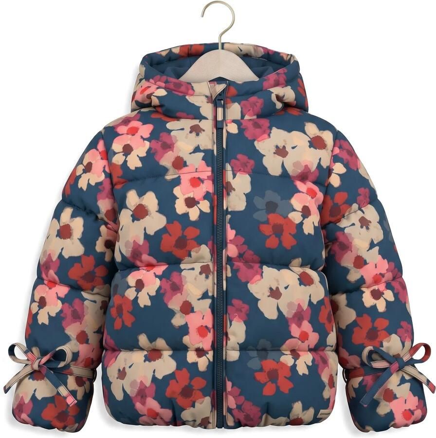 YOUR WISHES Meisjes Jassen Floating Daisy Tie Puffer Coat Multi