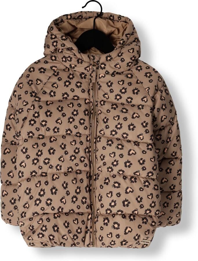 YOUR WISHES Meisjes Jassen Sweet Leopard Puffer Coat Bruin - Foto 4