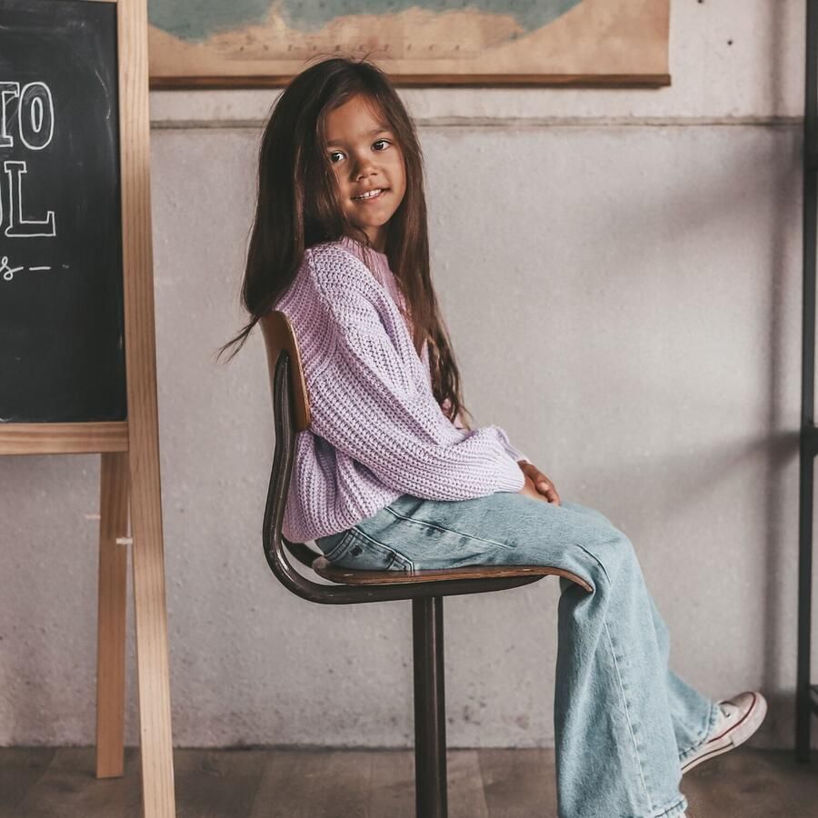 YOUR WISHES Meisjes Jeans Denim Wide Leg Pants Lichtblauw